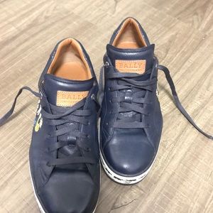 BALLY Alpistar blue. men’s lamb leather low top